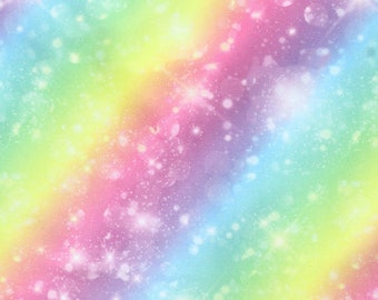 Rainbow Twinkles, Waterproof Polyurethane Laminate PUL Fabric - Oeko Tex, Colourful Gradient