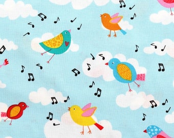 Blank Quilting - Birds & Clouds - 100% Cotton Fabric - Quilting Cotton, Backyard Buzz