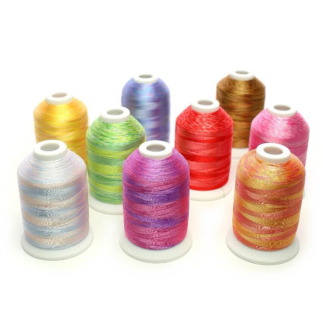 Machine Embroidery Ombre Gradient Variegated Polyester Thread 1000m ...
