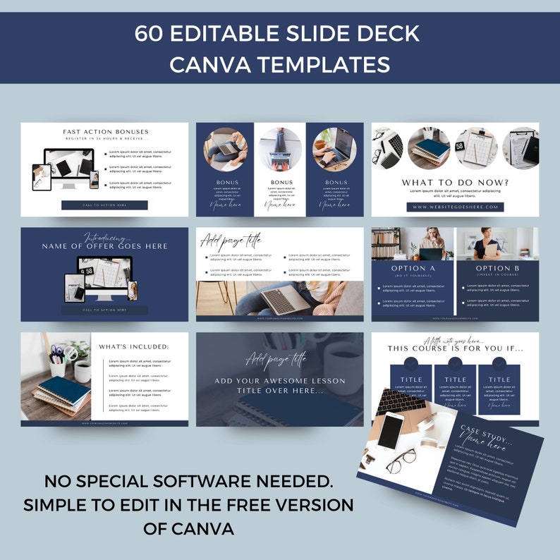 inar Slide Deck Templates Canva Template Masterclass Etsy