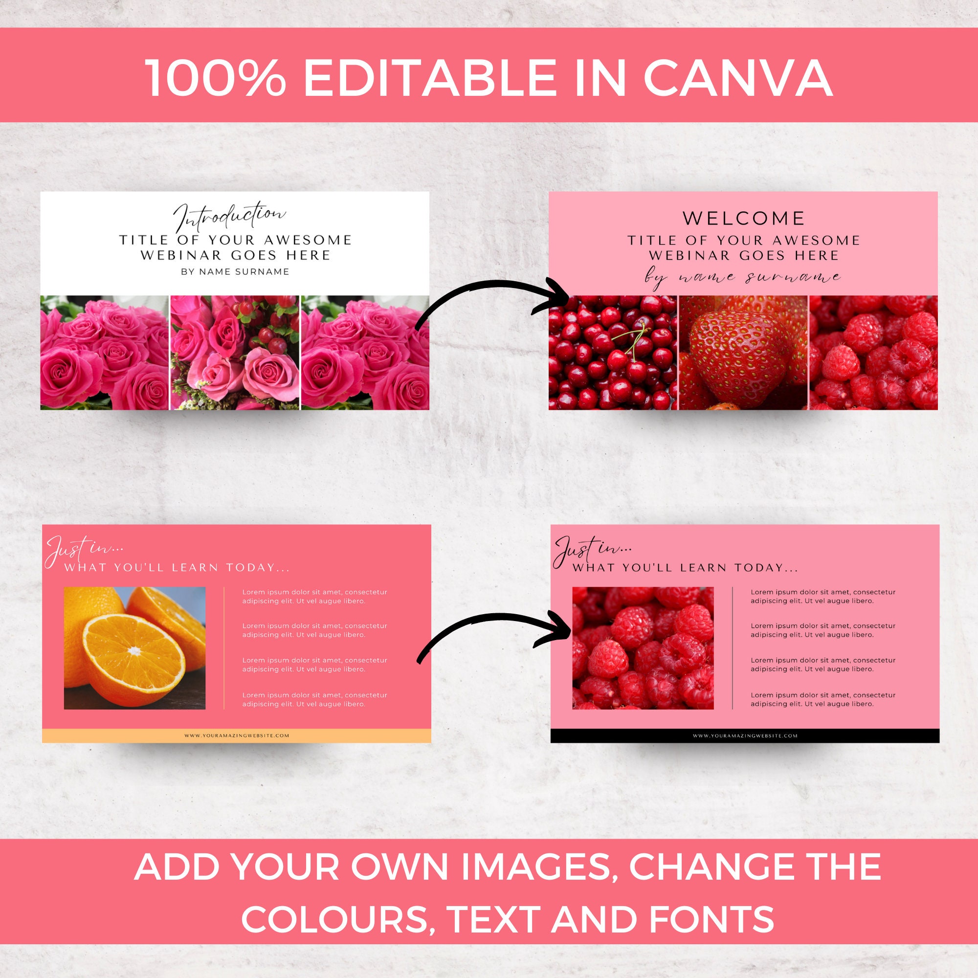 Slide Deck Template Canva Slide Deck Template Business Canva Etsy