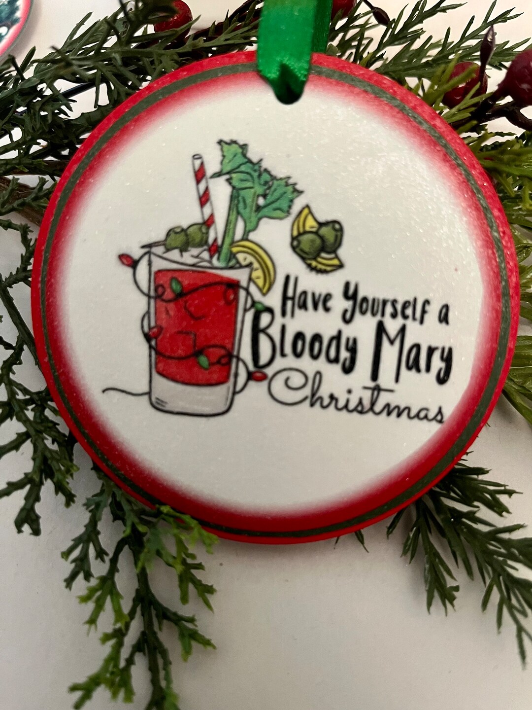Bloody Mary Drink Inspired Christmas Ornament Personalization Etsy