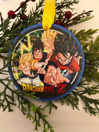Dragon Ball all characters Christmas tree Png, Goku Christmas Png,  Sublimation