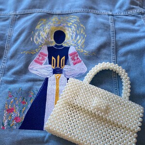 Ternura de perla, bolso de perlas, bolso de cuentas