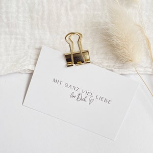 Dankeskarten *Mit ganz viel Liebe für Dich* 5 Stück | Karten | Geschenkkarte | Danke