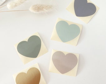 Aufkleber *Herz* Mix 5 cm | Sticker | Geschenkaufkleber | Etiketten | Herzaufkleber