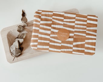 Seidenpapier *Lines* Rostorange | Geschenkpapier | Geschenkverpackung | Packpapier | Packseide
