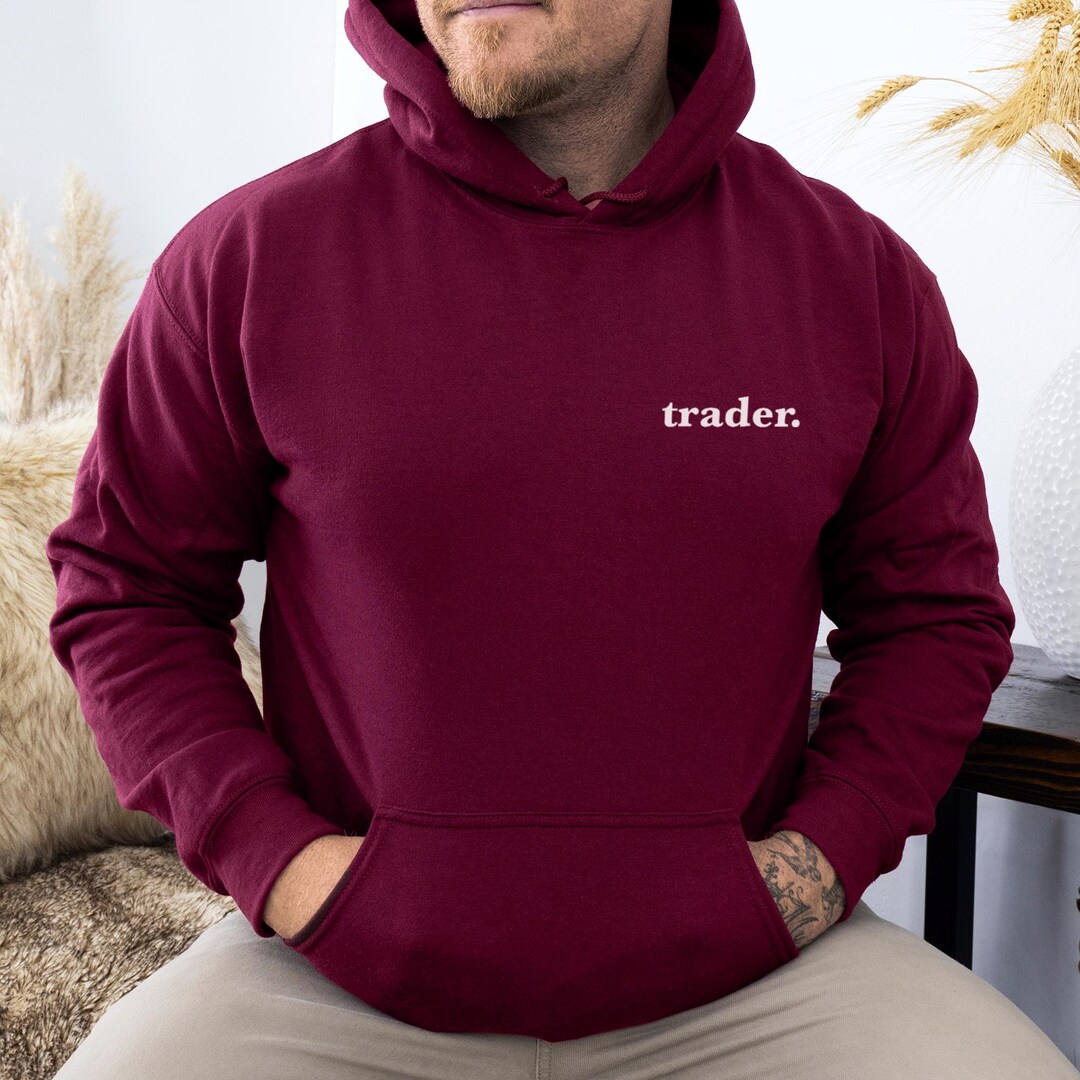 Felpa con cappuccio Trader, maglione di tendenza con stampa di