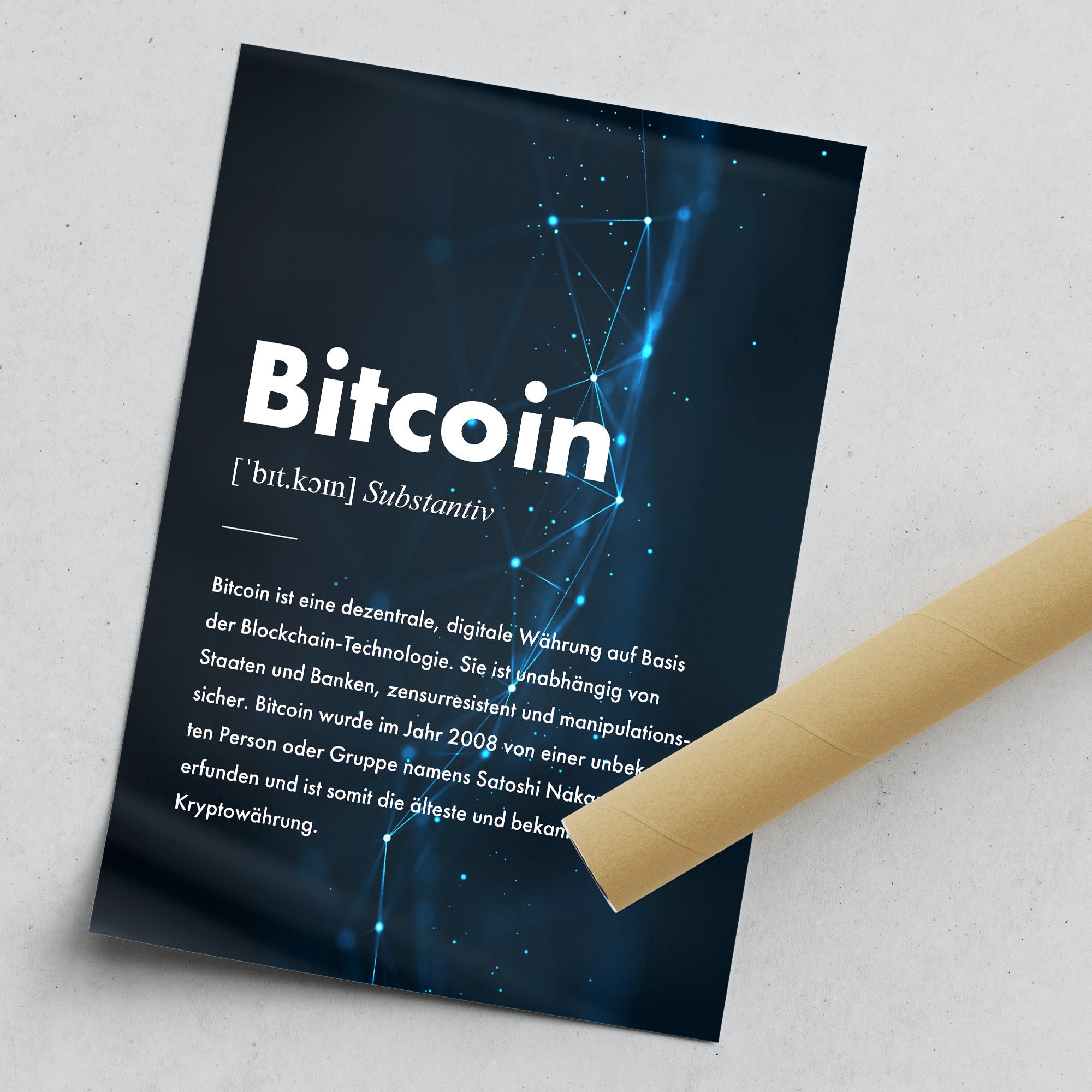 Bitcoin Definition Poster German, Printed Crypto Poster in Various Sizes  WITHOUT Frame, Gift for Nerds, Blockchain Merch - Etsy