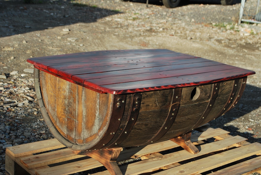 Oak Barrel Table Etsy