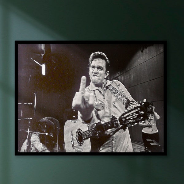 Johnny Cash Poster Etsy