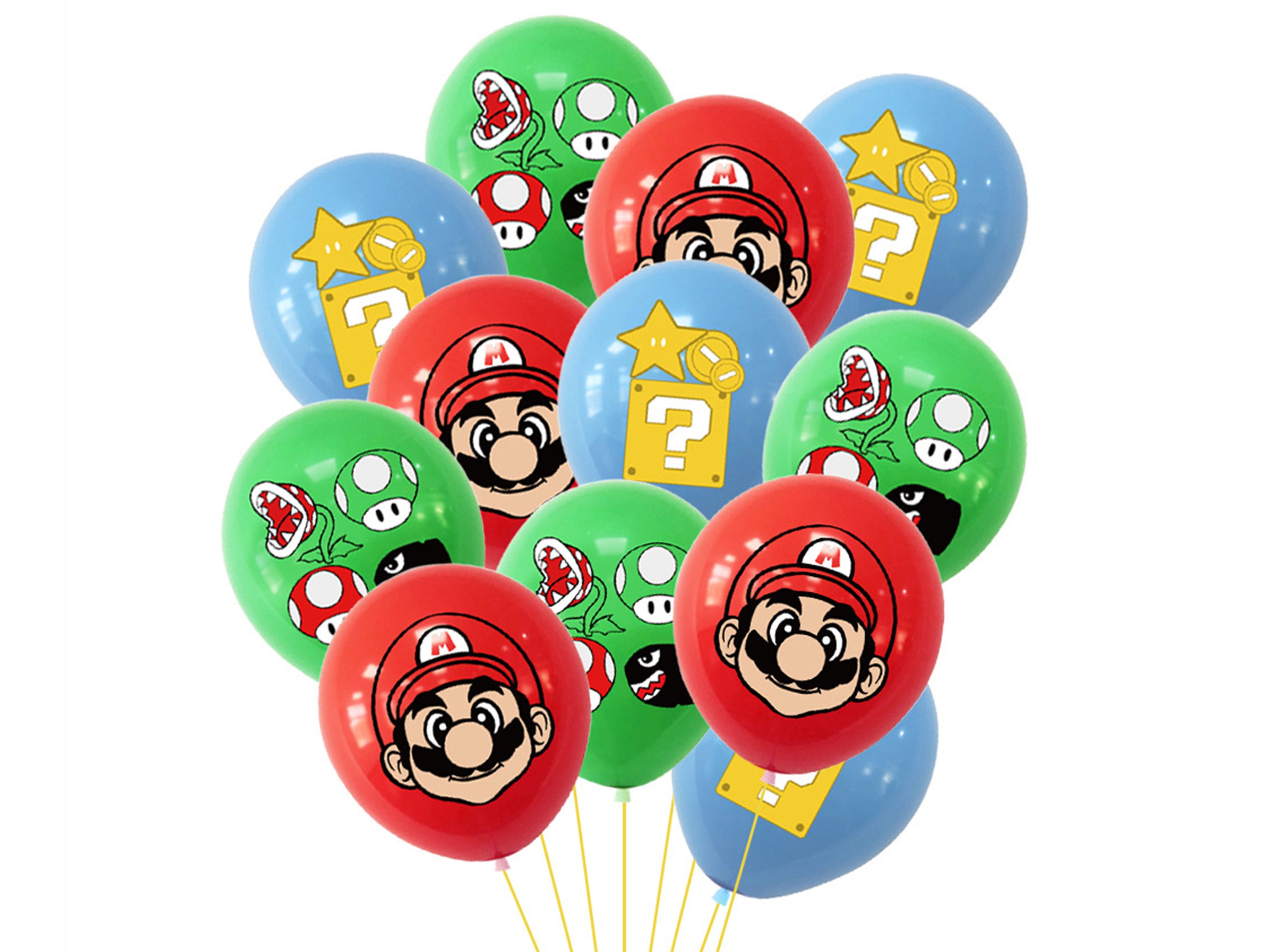 HTRY Mario - Globos rojos del número 4 de 32 pulgadas para decoración de  cumpleaños de niños, baby shower, decoración de fiesta temática de Mario  Bros
