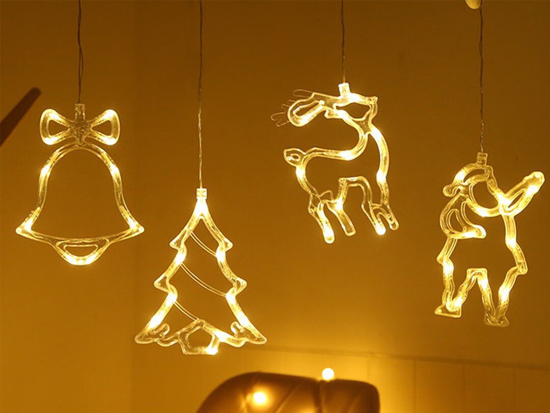 Christmas Window Lights With Suction Cups, Christmas Fairy Suction Cup