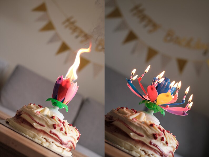 Music Birthday Candle, Musical Lotus Birthday Candle, Birthday Cake