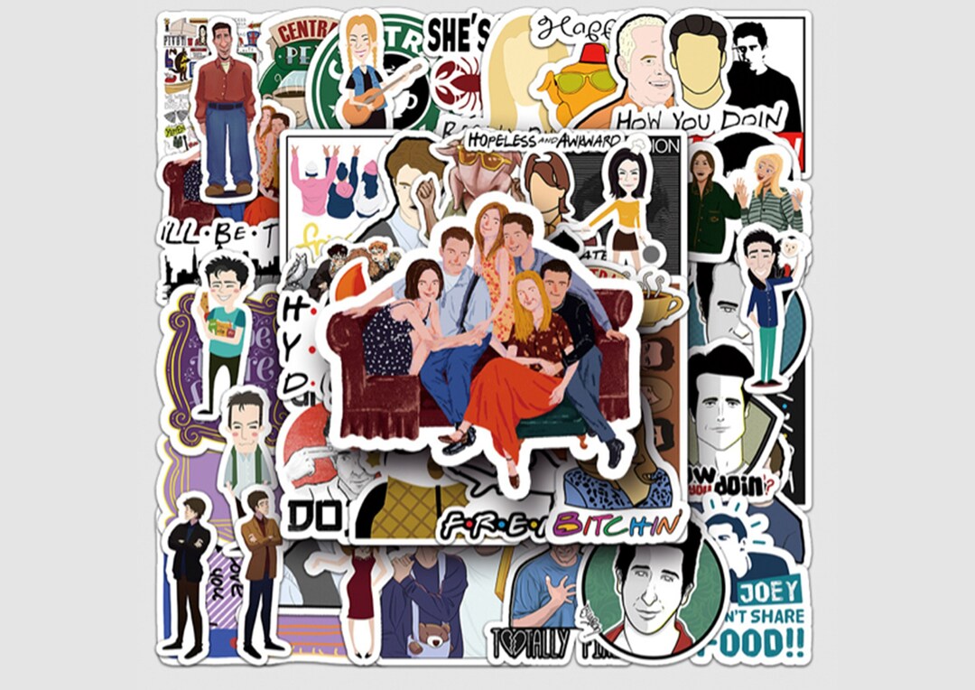50 Pcs FRIENDS Stickers, Friends, TV Show Friends, Stickers for Phone ...