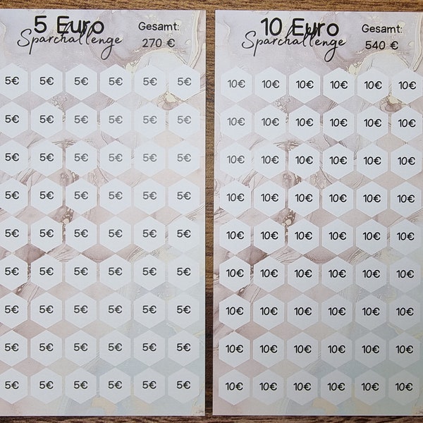 5 Euro / 10 Euro Sparchallenge