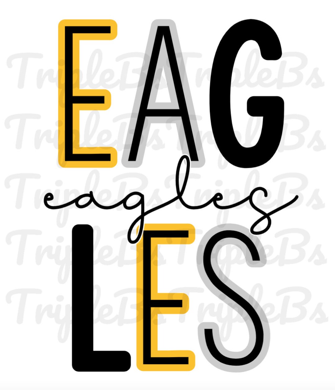 Eagles Mascot Stacked PNG, Digital Download Distressed Sublimation ...