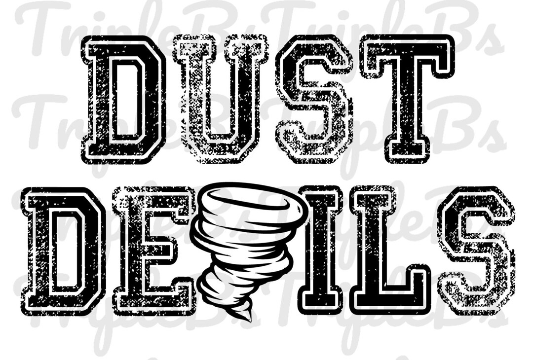 Dust Devils Mascot PNG Digital Download Distressed Etsy
