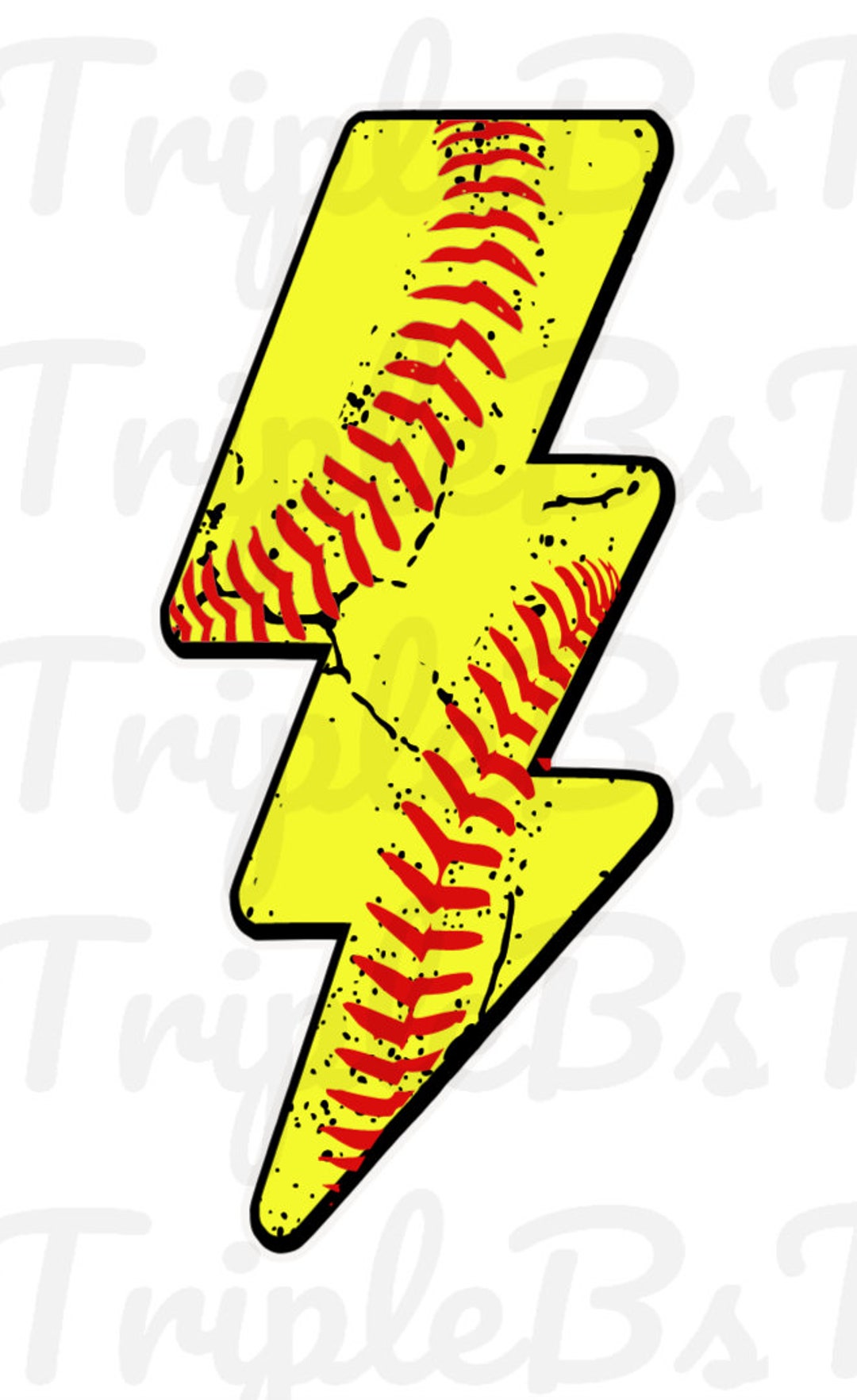 Softball Lightning Bolt PNG Digital Download Sports Etsy