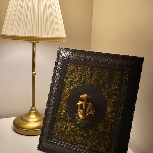 Mushroom Frame | Mystical Red | Polymer Clay shops | Wall Art | Table Decor | Gift