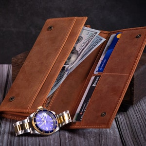 Billetera con botón a presión, billetera de cuero personalizada para mujer, billetera roja, billetera con cremallera, regalo del día de la madre, regalo de aniversario personalizado para ella