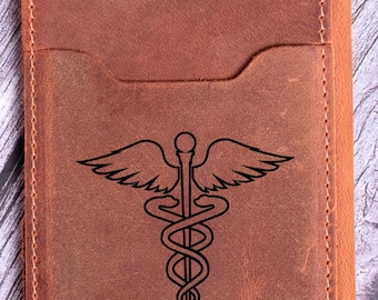 Personalized Minimalist Leather Wallet Slim Card Holder for Him Handmade Genuine Leather Slim Wallet Custom Engraved Gift Card Wallet