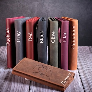 Button Wallet For Women Leather Purse Zipper Womens Wallet Leather Personalized Leather Clutch Mothers Day Gift