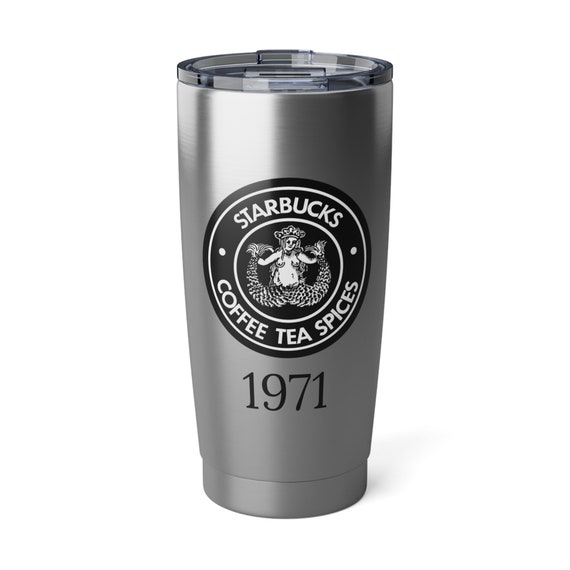 Starbucks Vintage Heavy Stainless Steel Big Mouth Travel Thermos folding  Handle
