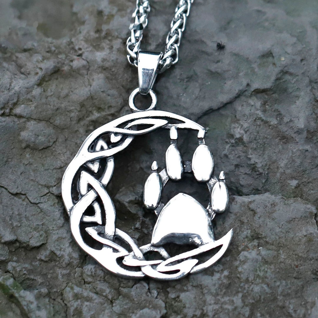 Viking Celtic Thor's Bear Paw Pendant Necklace Stylish Jewelry Gift for ...