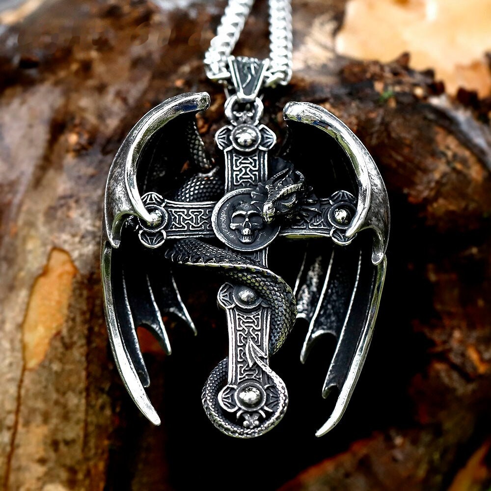 Dragon cross best sale necklace