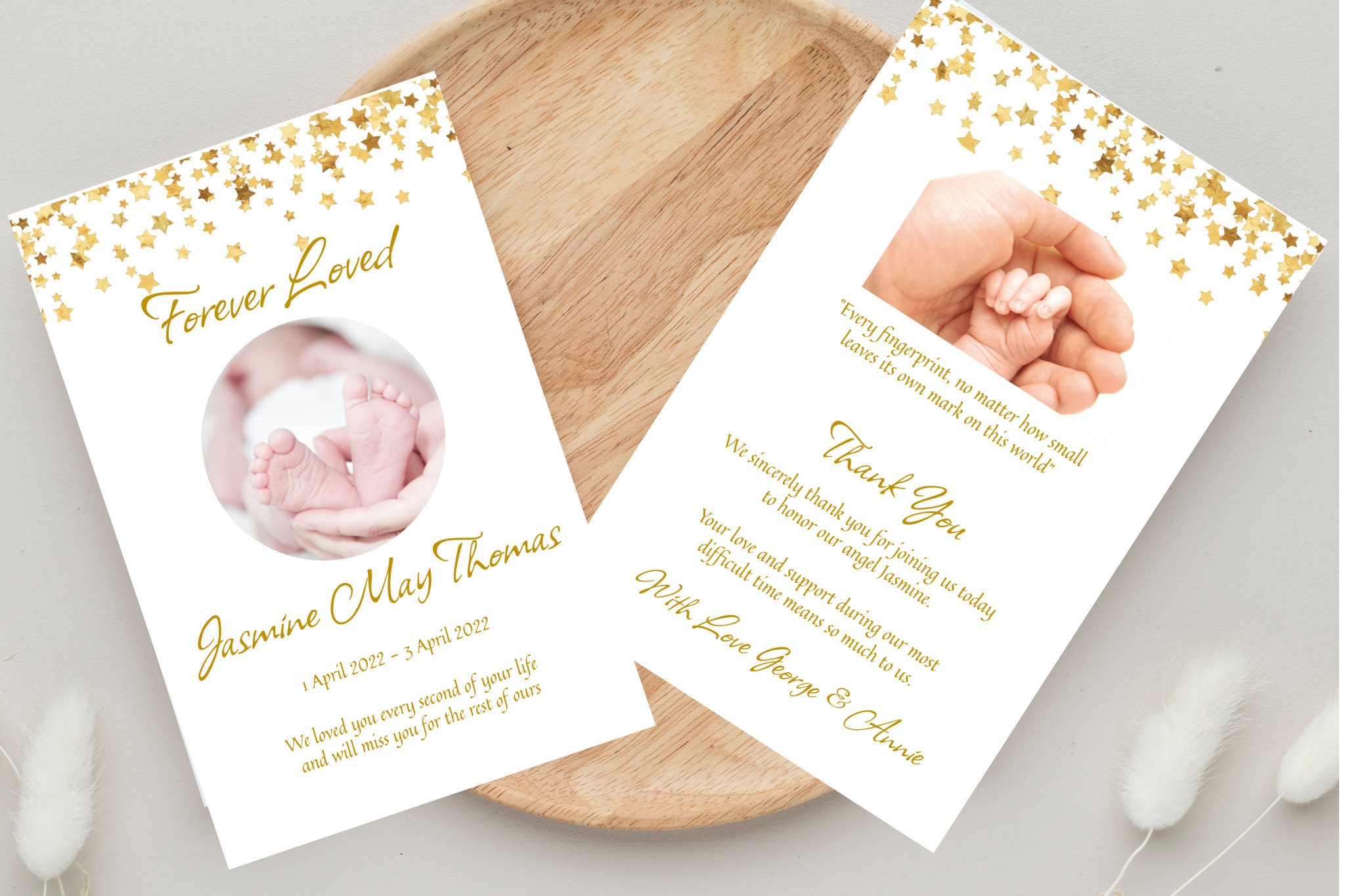 Child or Baby Funeral Program, Child or Baby Order of Service, Girl