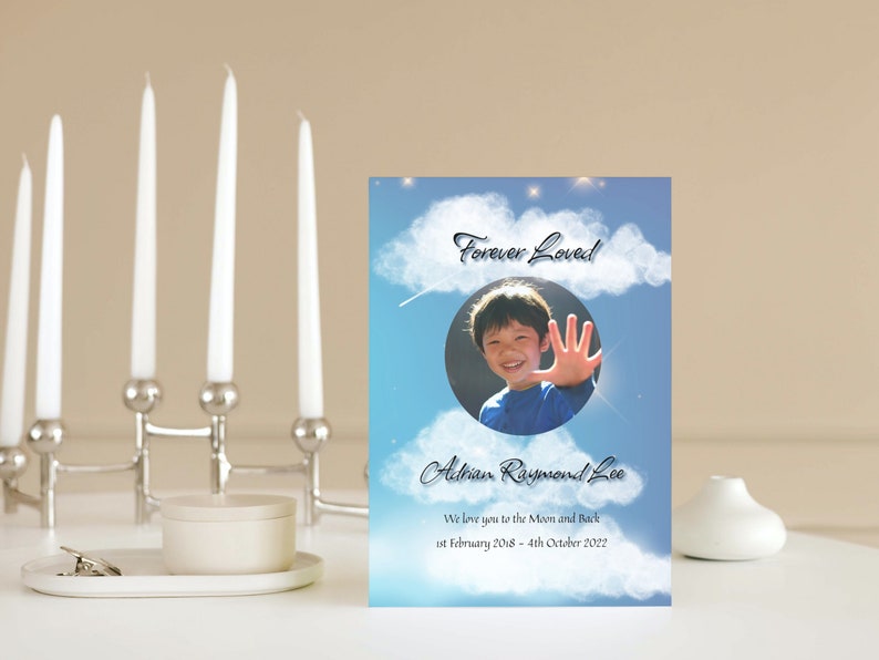 Child or Baby Funeral Program, Child or Baby Order of Service, Editable