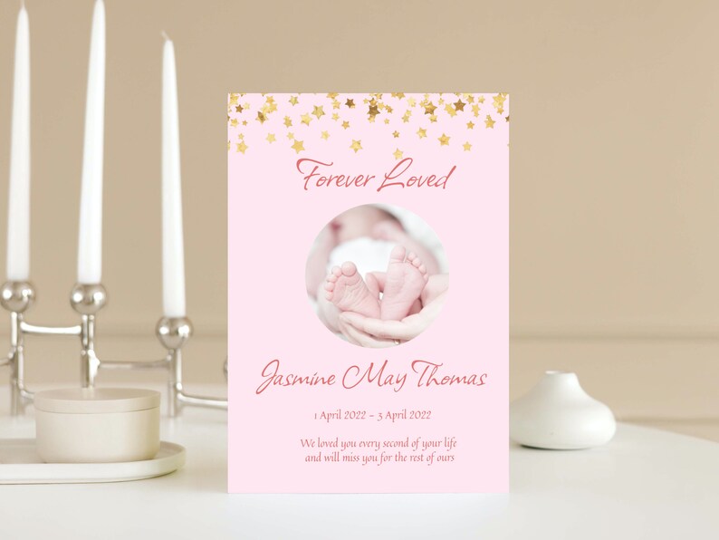 Child or Baby Funeral Program, Child or Baby Order of Service, Girl