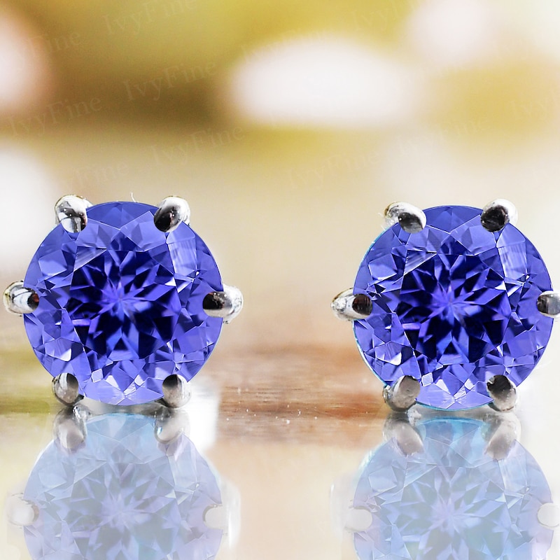 Tiny Arp Tanzanite Earrings