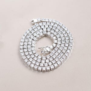 Amazing Moissanite Tennis Necklace, Women Chain Necklace, Bridal Jewelry, Diamond Necklace, Wedding Gift, Bridal Necklace, Anniversary gifts