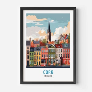 Cork Print, Ireland Poster, Cork Illustration, County Cork poster, Travel poster