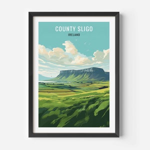 Benbulbin Print: Ireland Travel Poster