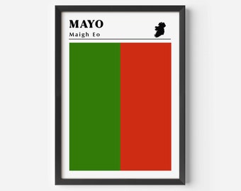 Mayo Flag Print: County Mayo GAA Poster