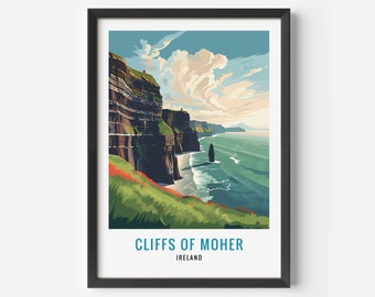 Prints Cliffs of Moher: reisposter Ierland