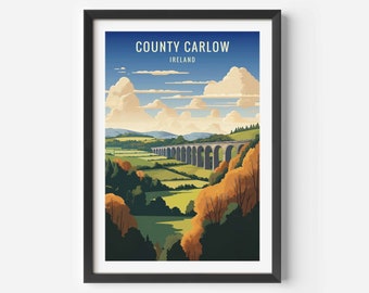 County Carlow Print: Ireland Travel Poster