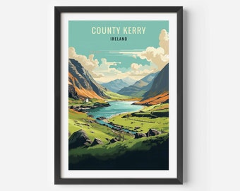 County Kerry Print: Ireland Travel Poster
