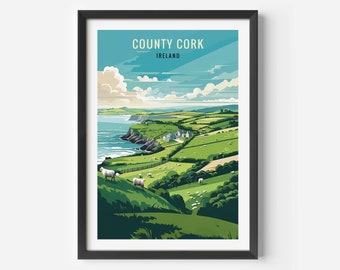 County Cork Print: Ireland Travel Poster