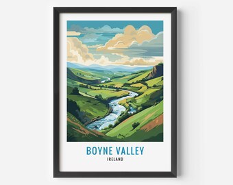 Boyne Valley-tryck: Irland reseaffisch