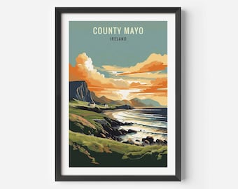 County Mayo Print: Ireland Travel Poster