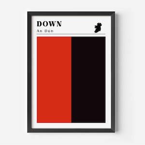 Down Flag Print: County Down GAA Poster