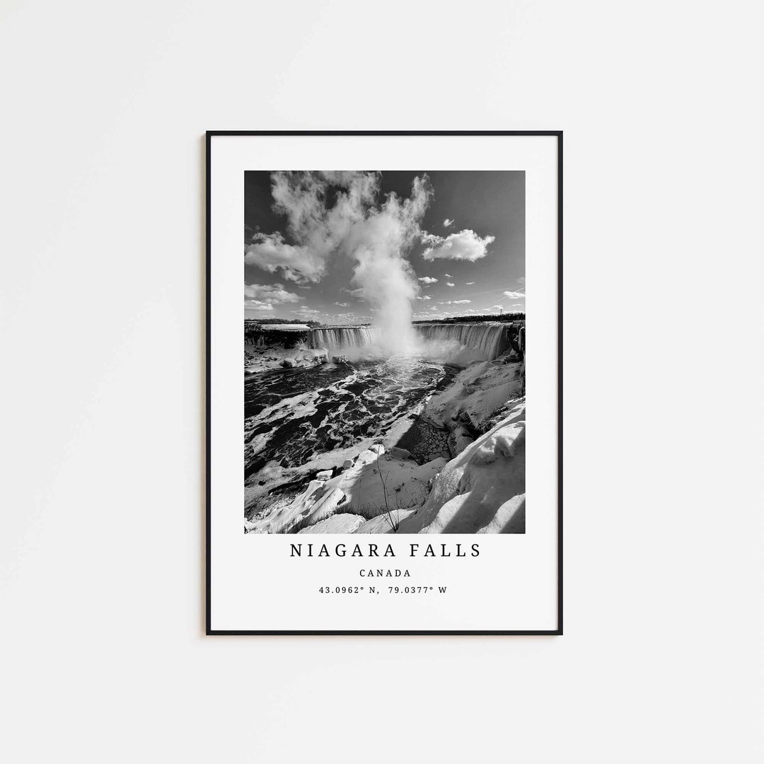 Niagara Falls Poster Niagara Falls Photo Print Canada Etsy
