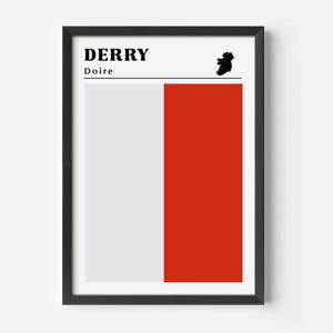 Derry Flag Print: County Derry GAA Poster