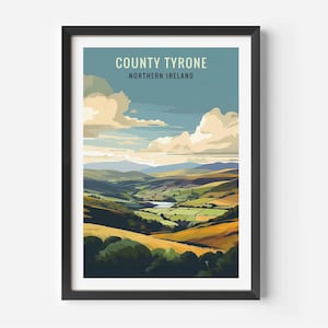 County Tyrone Print: Northern Ireland Landscape Poster