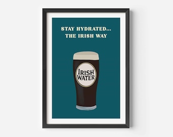Irish Beer Print: Funny Pub Poster, Beer Lover Gift