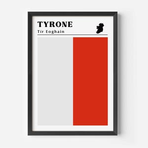 Tyrone Flag Print: County Tyrone GAA Poster